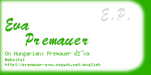 eva premauer business card